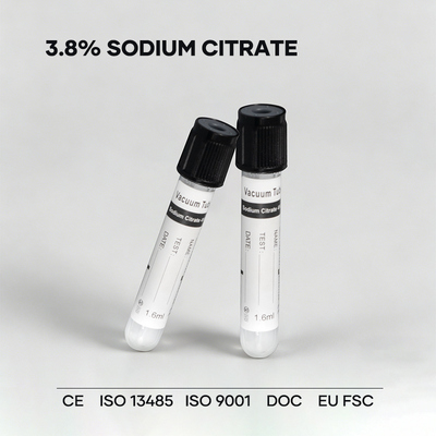 3.8% Sodium Citrate ESR Blood Collection Tubes - PET/Glass